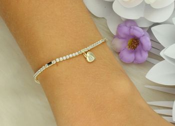 Elegancka bransoletka damska Nomination Italy 242302 003 ze srebra 925, pozłacana 18K złotem, zdobiona cyrkoniami i serduszkiem. Idealna na prezent! (3).jpg